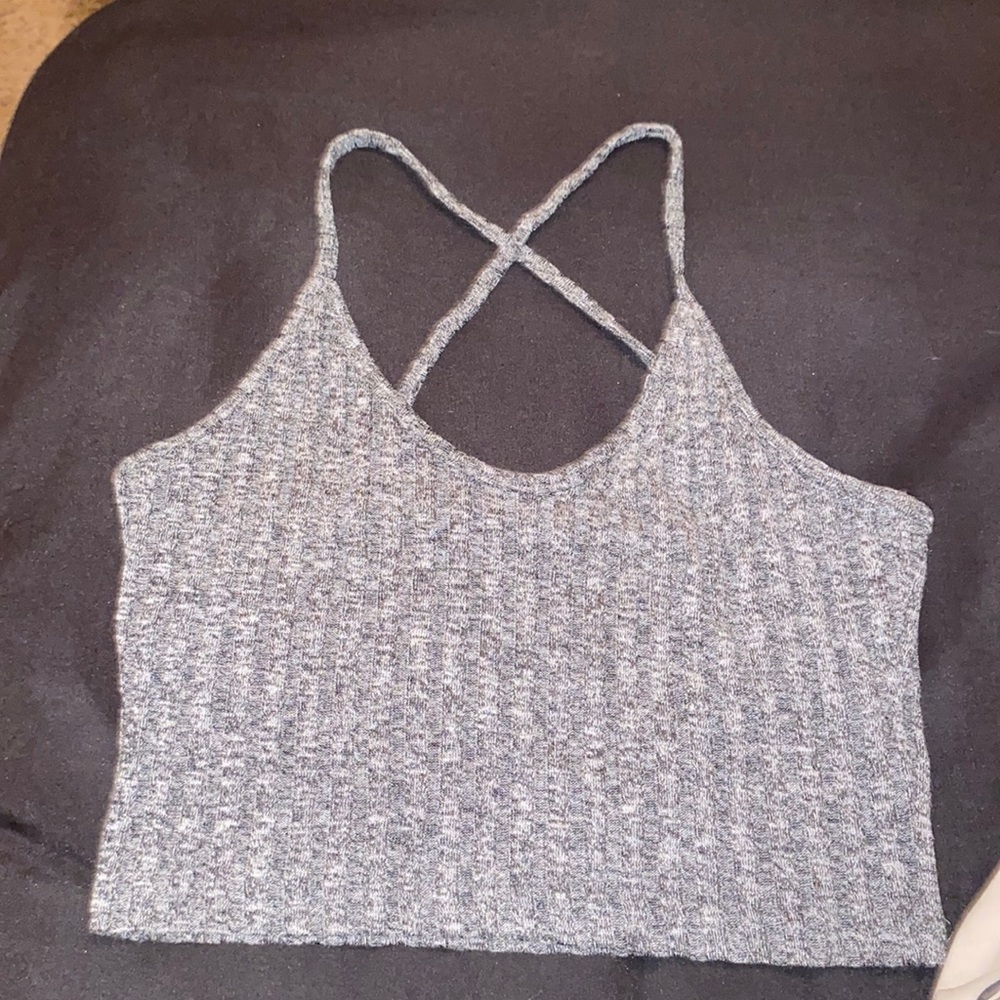 ROMWE crop top with criss cross straps